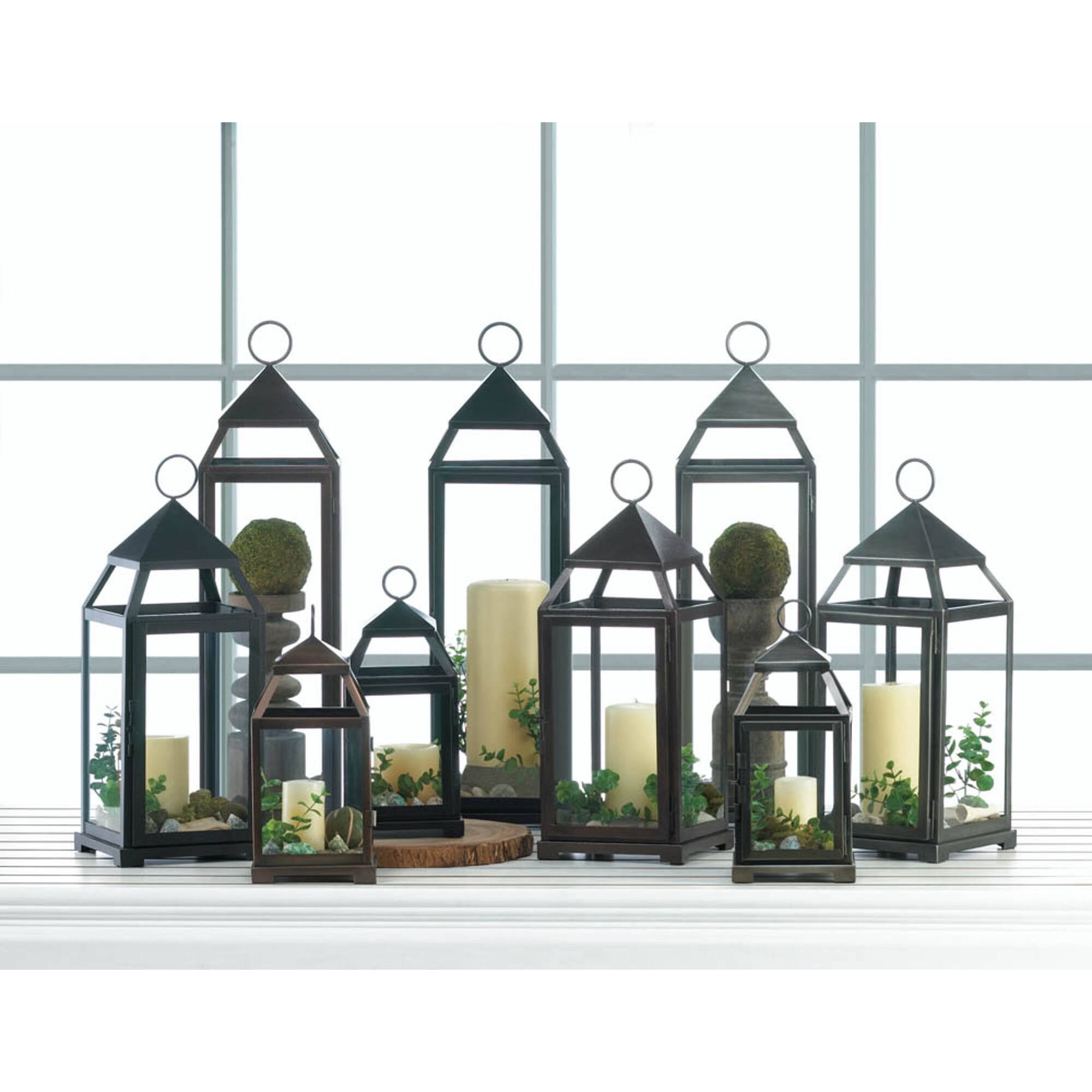 12" Contemporary Candle Lantern